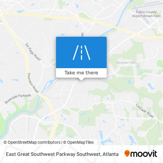 East Great Southwest Parkway Southwest map