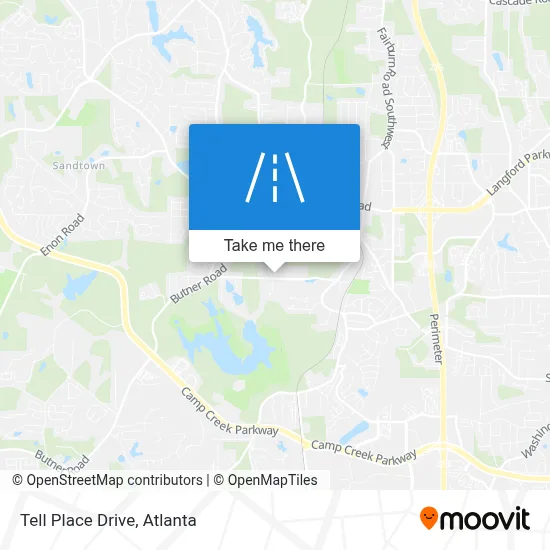 Tell Place Drive map