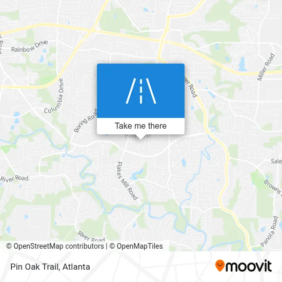 Pin Oak Trail map