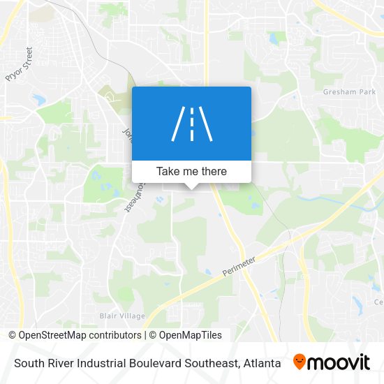 Mapa de South River Industrial Boulevard Southeast