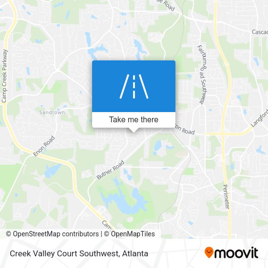 Creek Valley Court Southwest map