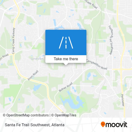 Mapa de Santa Fe Trail Southwest