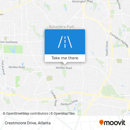 Crestmoore Drive map