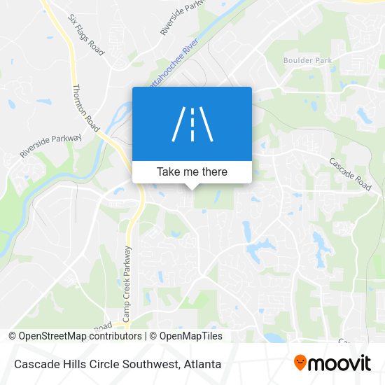 Cascade Hills Circle Southwest map