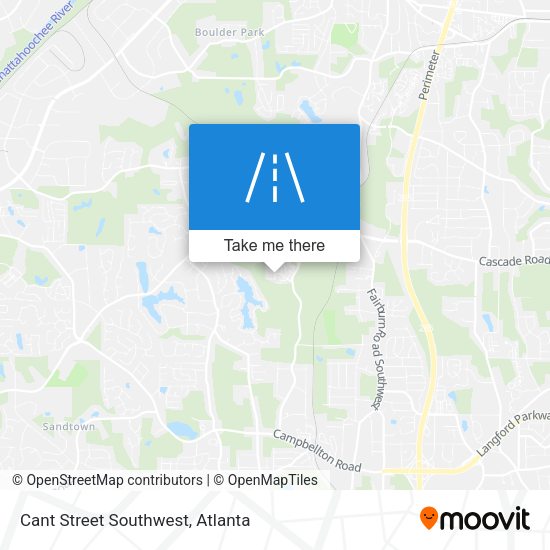 Cant Street Southwest map