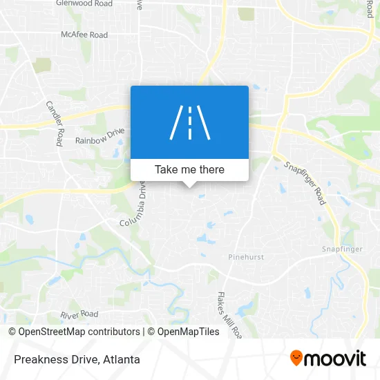 Preakness Drive map
