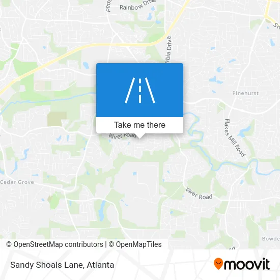 Sandy Shoals Lane map