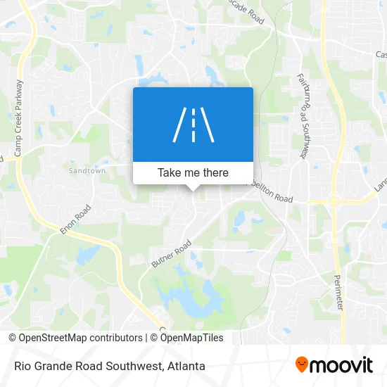 Rio Grande Road Southwest map