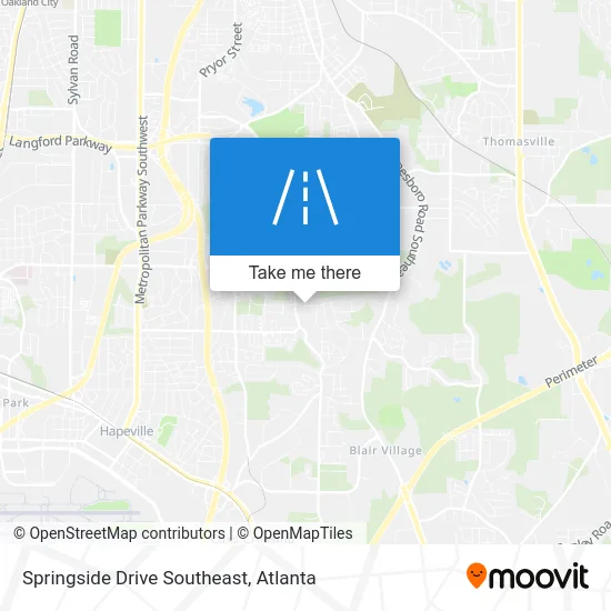 Springside Drive Southeast map
