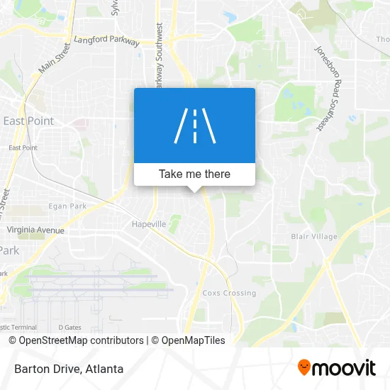 Barton Drive map