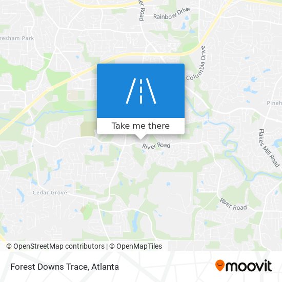 Forest Downs Trace map