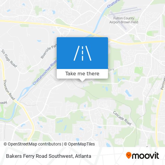 Mapa de Bakers Ferry Road Southwest