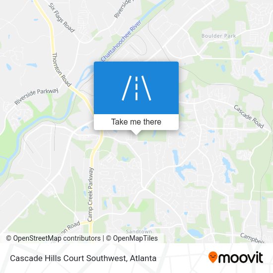 Mapa de Cascade Hills Court Southwest