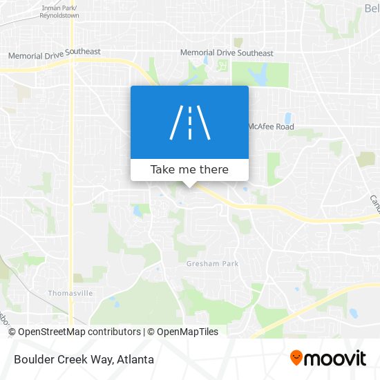 Boulder Creek Way map