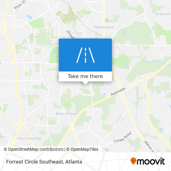 Forrest Circle Southeast map