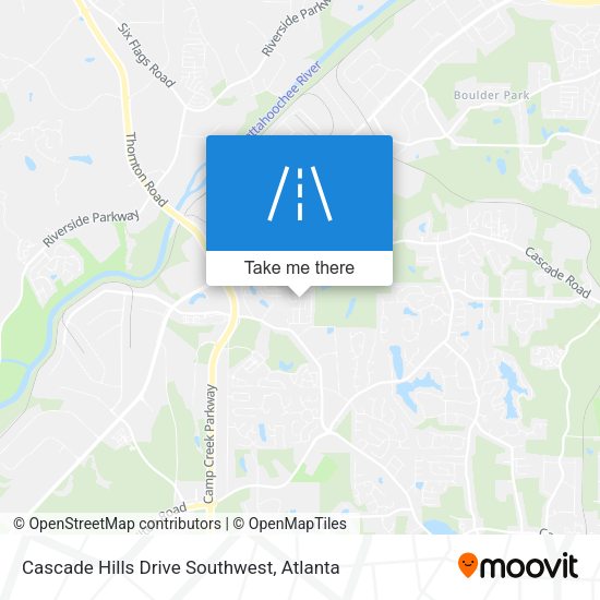 Mapa de Cascade Hills Drive Southwest