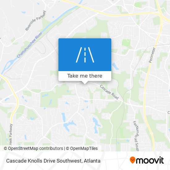 Cascade Knolls Drive Southwest map