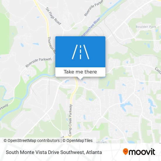 Mapa de South Monte Vista Drive Southwest