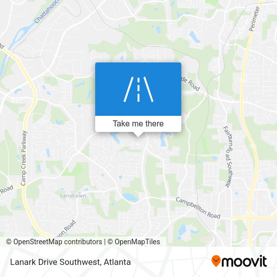 Lanark Drive Southwest map