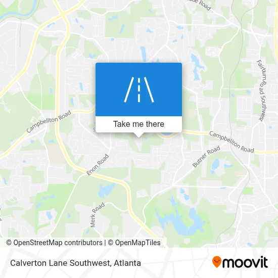 Calverton Lane Southwest map
