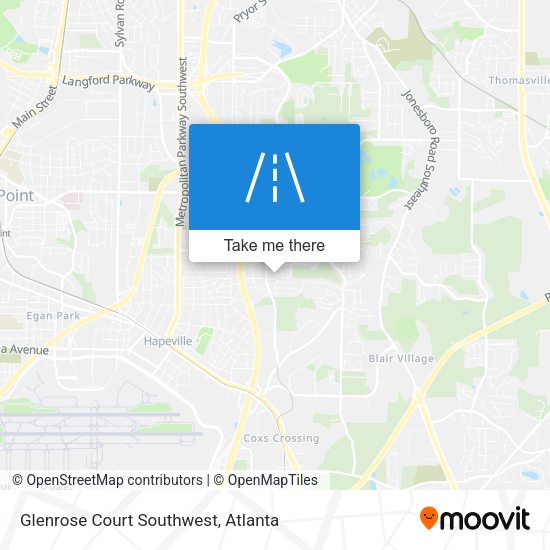Glenrose Court Southwest map