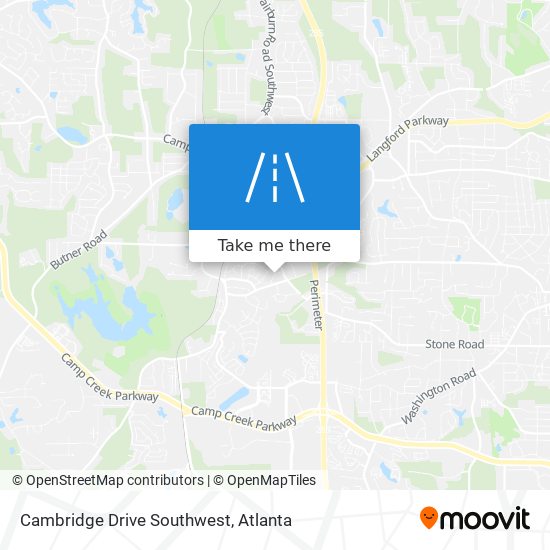 Mapa de Cambridge Drive Southwest