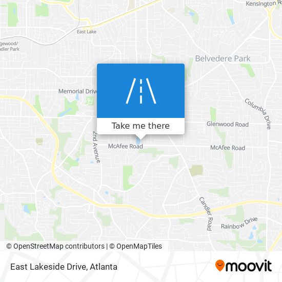 East Lakeside Drive map