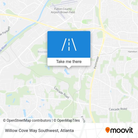 Willow Cove Way Southwest map
