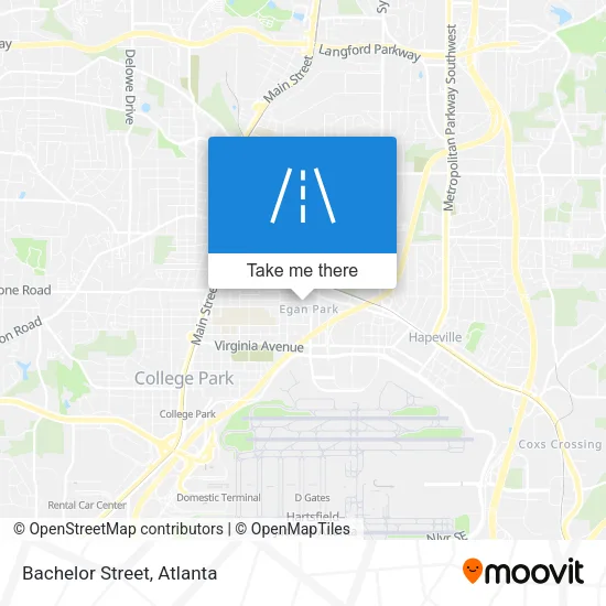 Bachelor Street map
