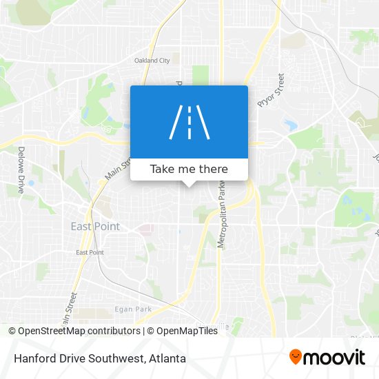 Mapa de Hanford Drive Southwest