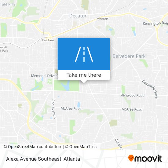 Mapa de Alexa Avenue Southeast