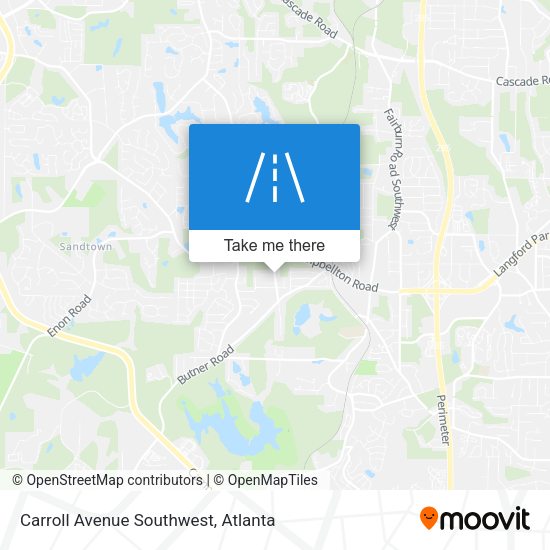 Carroll Avenue Southwest map