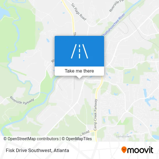 Fisk Drive Southwest map