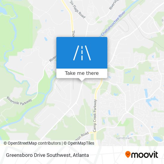 Greensboro Drive Southwest map