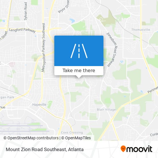 Mount Zion Road Southeast map