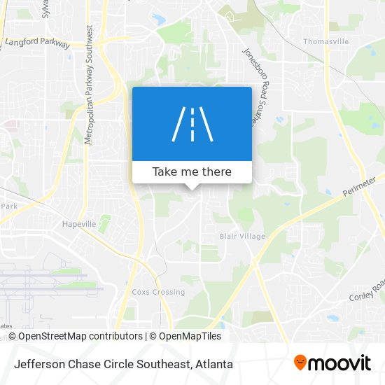 Mapa de Jefferson Chase Circle Southeast