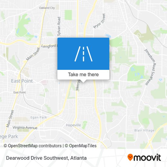 Dearwood Drive Southwest map