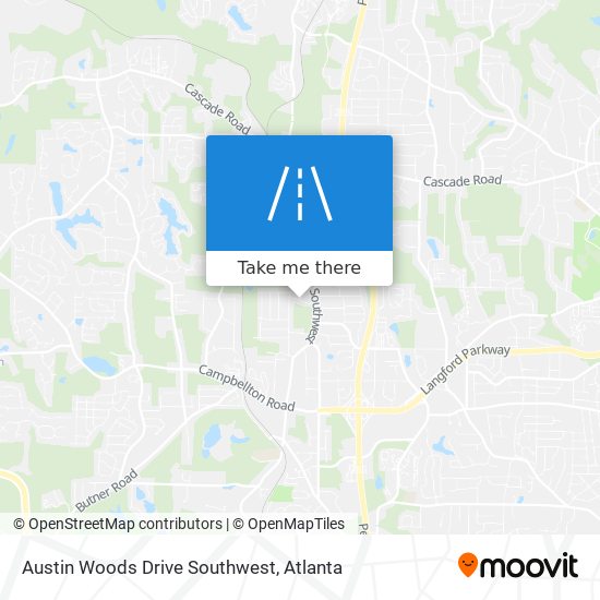 Mapa de Austin Woods Drive Southwest
