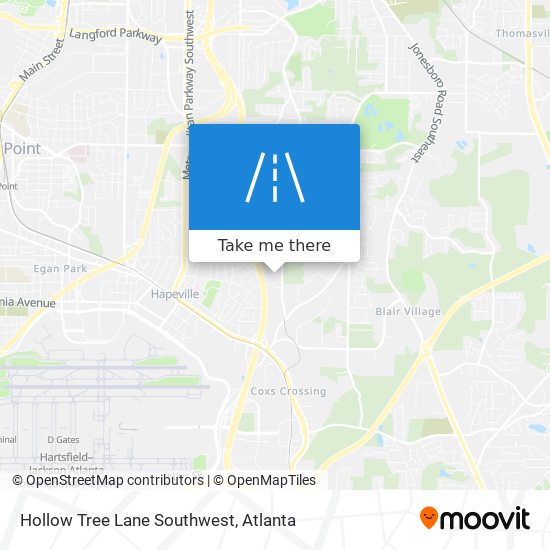 Hollow Tree Lane Southwest map