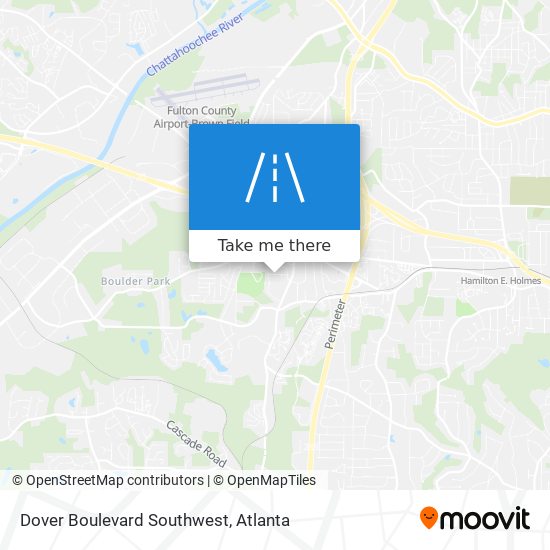 Dover Boulevard Southwest map