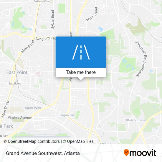 Grand Avenue Southwest map