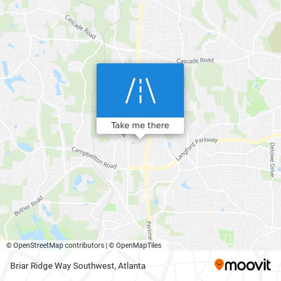 Briar Ridge Way Southwest map