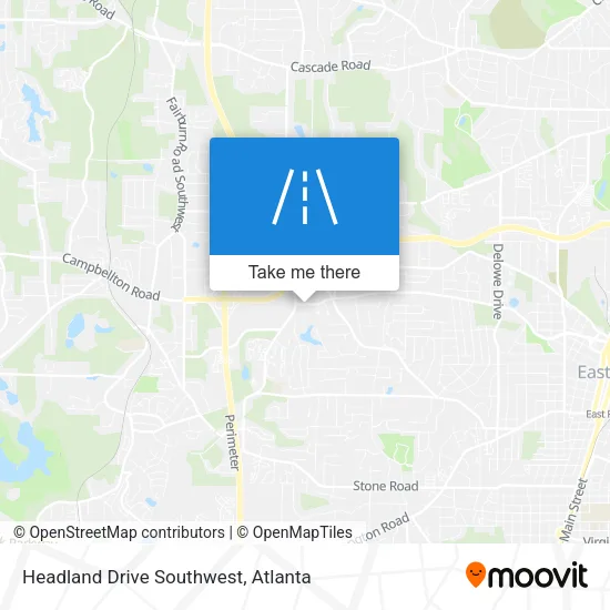 Headland Drive Southwest map