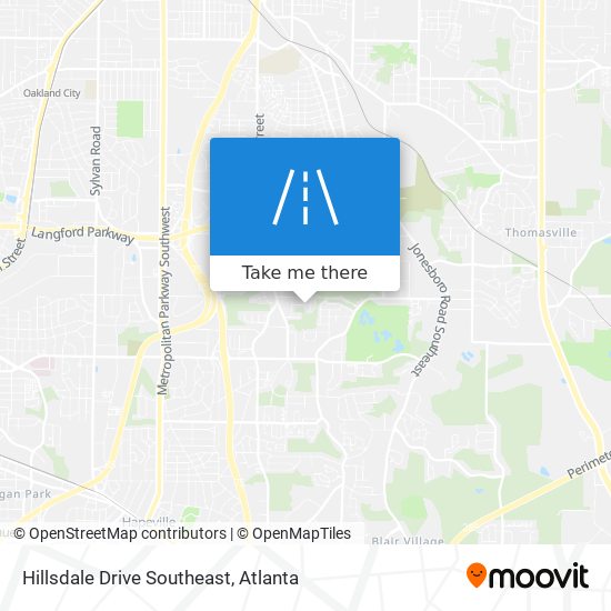 Mapa de Hillsdale Drive Southeast