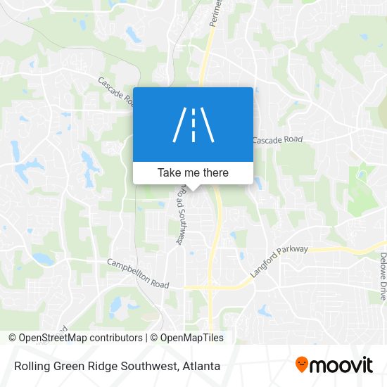 Rolling Green Ridge Southwest map