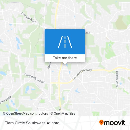 Tiara Circle Southwest map