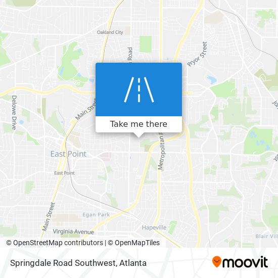 Springdale Road Southwest map