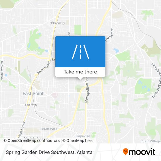 Mapa de Spring Garden Drive Southwest