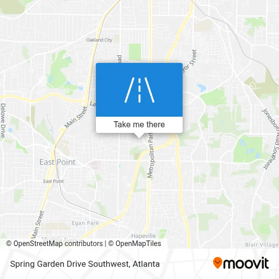 Spring Garden Drive Southwest map