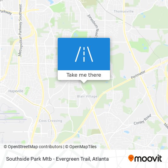 Mapa de Southside Park Mtb - Evergreen Trail